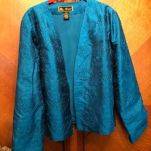 Dark Turquoise Silk Light Jacket